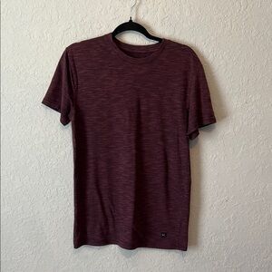 Dark Red Short Sleeve Crew Neck Tee